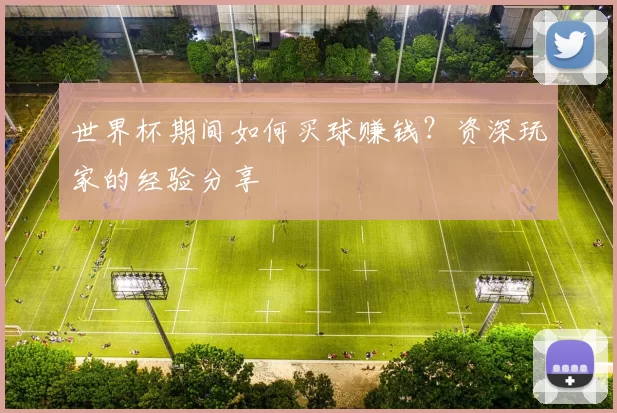 世界杯期间如何买球赚钱?资深玩家的经验分享