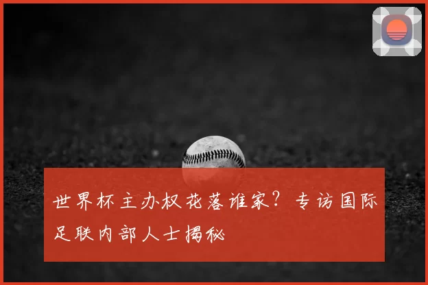 世界杯主办权花落谁家?专访国际足联内部人士揭秘