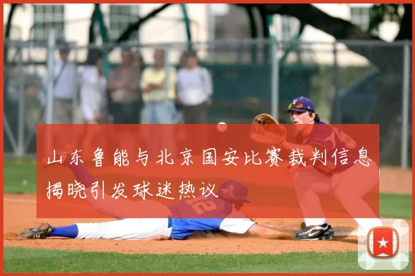 山东鲁能与北京国安比赛裁判信息揭晓引发球迷热议